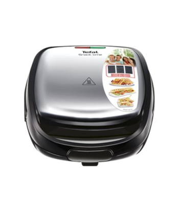 Tefal SW342D38 Sandwich Maker, Black/Stainless Steel