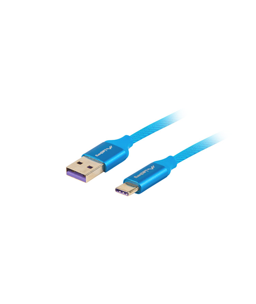 Lanberg USB-C to USB-A Cable, 1 m, Blue