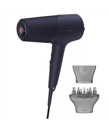 Föön Philips, BHD510/00, 2300 W, Number of temperature settings 3, Ionic function, Diffuser nozzle, Blue/Metal