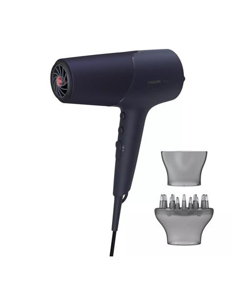 Föön Philips, BHD510/00, 2300 W, Number of temperature settings 3, Ionic function, Diffuser nozzle, Blue/Metal