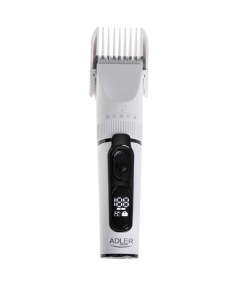 Juukselõikemasin Adler with LCD Display AD 2839 Cordless Number of length steps 6 White/Black