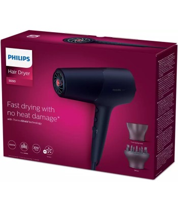 Philips   Hair Dryer   BHD510/00   2300 W   Number of temperature settings 3   Ionic function   Diffuser nozzle   Blue/Metal