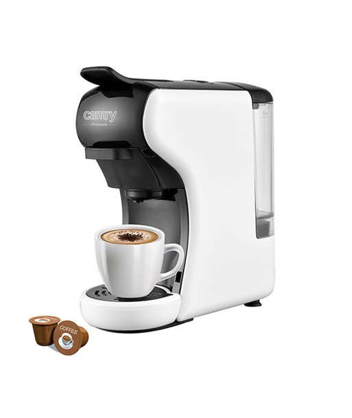 Camry, Multi-capsule Espresso machine, CR 4414, Pump pressure 19 bar, Ground/Capsule, 1450 W, White/Black