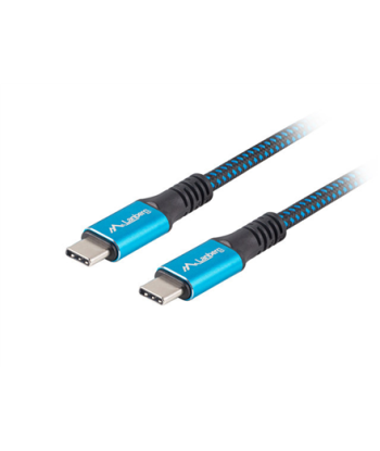 Lanberg USB-C to USB-C Cable CA-CMCM-45CU-0005-BK 0.5 m Black/Blue