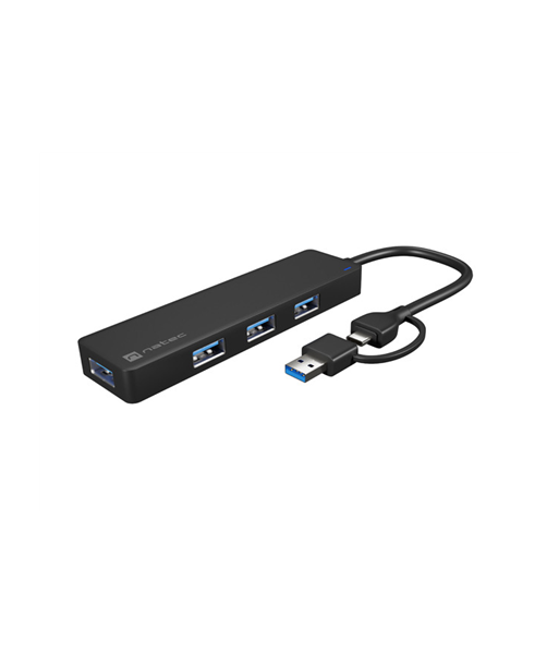 Natec USB 3.0 HUB, Mayfly, 4-Port, Black