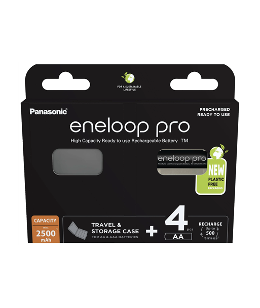 Panasonic Eneloop Pro AA Laetavad Akud 2500mAh 4 tk