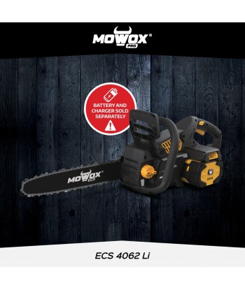 MoWox, Excel Series With Toolless Saw Chain Tension System, ECS 4062 Li, 62 V, Lithium-ion