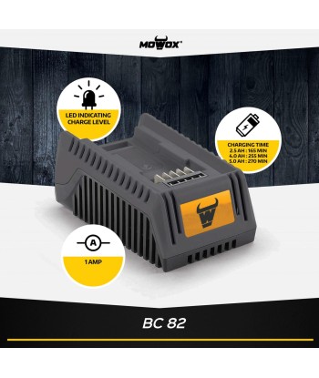 MoWox | Charger 1 A, 60W, Suitable for Mowox 40V Li-Ion Battery | BC 82