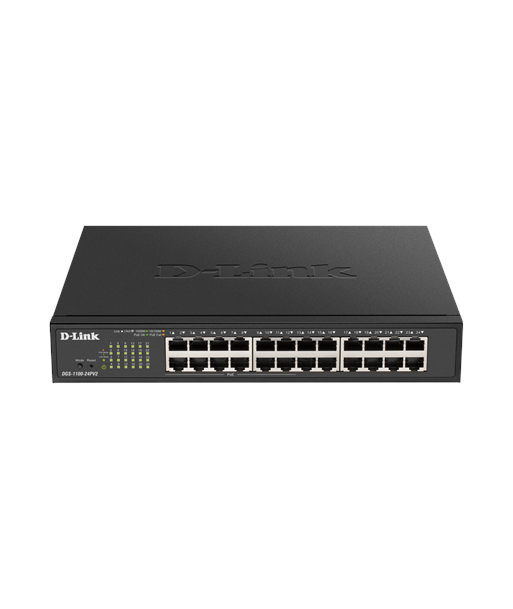 D-Link DGS-1100-24PV2 24-портовый гигабитный Smart Managed PoE+ коммутатор