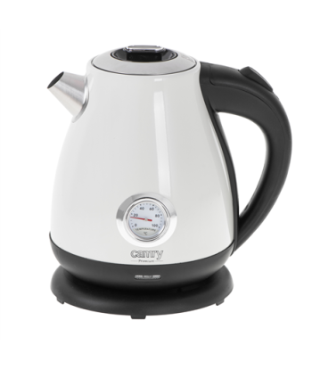 Чайник Camry with a thermometer CR 1344 Electric 2200 W 1.7 L Stainless steel 360° rotational base White