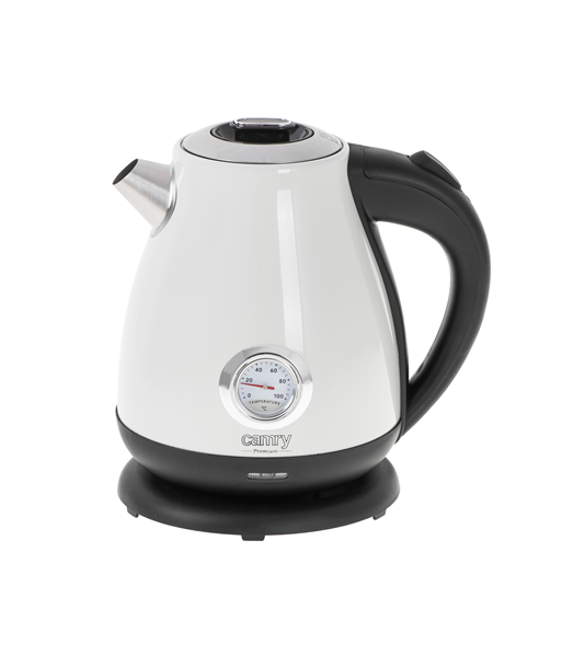 Veekeetja Camry with a thermometer CR 1344 Electric 2200 W 1.7 L Stainless steel 360° rotational base White Veekeetja Camry with a thermometer CR 1344 Electric 2200 W 1.7 L Stainless steel 360° rotational base White