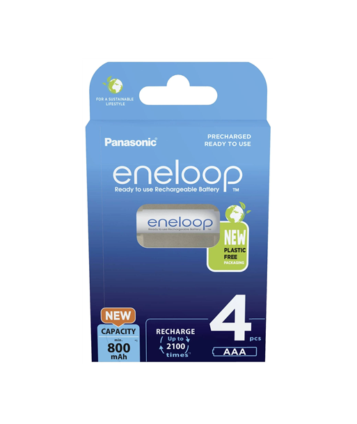 Panasonic Eneloop AAA 800mAh Ni-MH Rechargeable Batteries 4-Pack Panasonic Eneloop AAA 800mAh Ni-MH Rechargeable Batteries 4-Pack