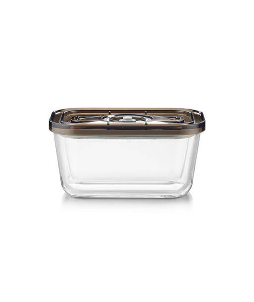 Caso Glass Vacuum Container with Plastic Lid | VacuBoxx Eco M | Transparent