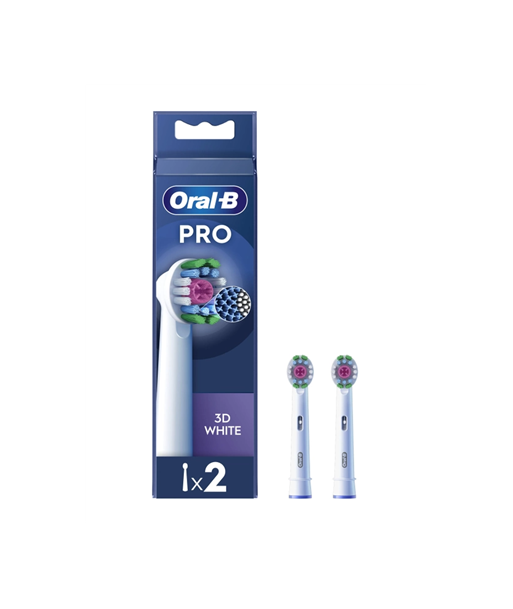 Сменные насадки для зубной щетки Oral-B PRO 3D White - 2 шт Сменные насадки для зубной щетки Oral-B PRO 3D White - 2 шт