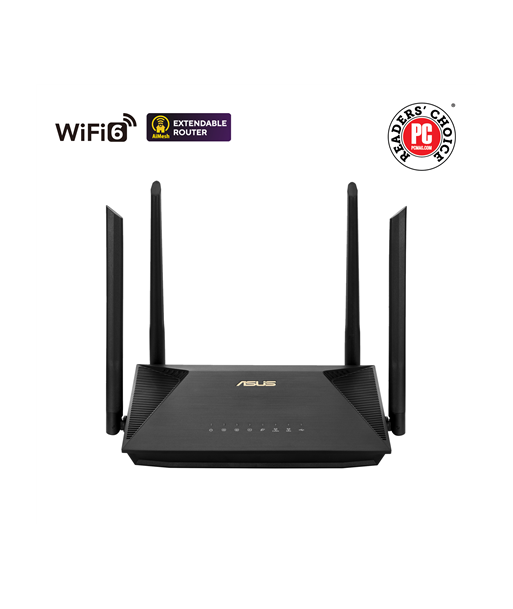 Wireless Router ASUS Wireless Router 1800 Mbps Wi-Fi 6 USB 1 WAN 3x10/100/1000M Number of antennas 4 RT-AX53U