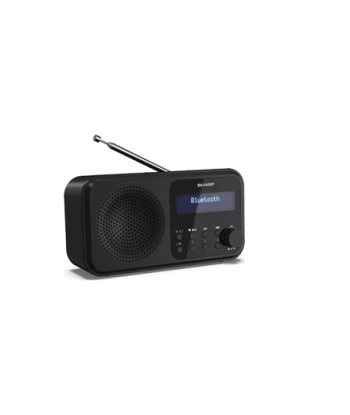 Sharp DR-P420(BK) Tokyo Portable Digital Radio, FM/DAB/DAB+, Bluetooth 5.0, USB or Battery Powered, Midnight Black Sharp