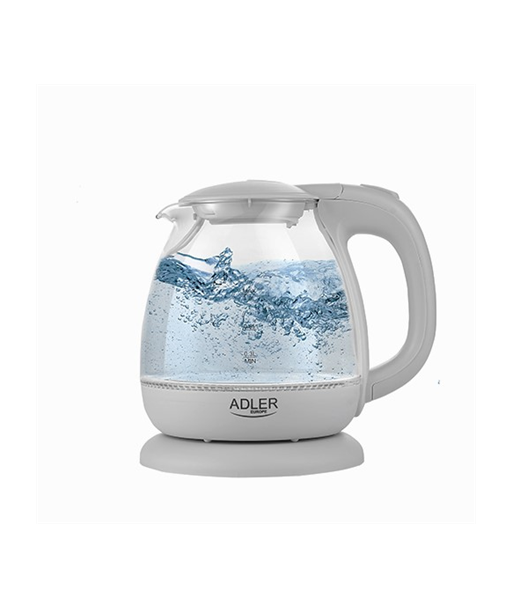 Adler, AD 1283G, Standard, 1100 W, 1 L, Plastic/Glass, 360° rotational base, Grey