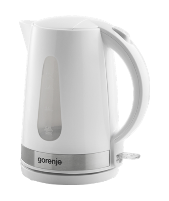Gorenje, K17WE, Electric, 2200 W, 1.7 L, Plastic + metal, 360° rotational base, White