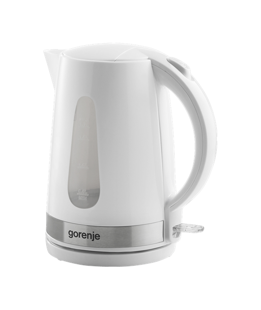 Gorenje, K17WE, Electric, 2200 W, 1.7 L, Plastic + metal, 360° rotational base, White