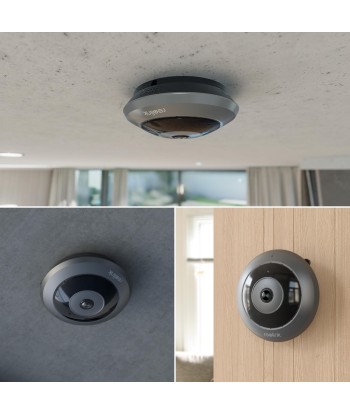 Reolink Fisheye Series P520 6MP 360° Panoramic Indoor Fisheye Camera with Smart Detection, Night Vision & Two-Way Audio, Black