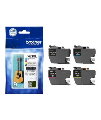 Brother LC421XLVAL Ink Cartridge Multipack, Brother Brother LC, LC421XLVAL, Brother LC421XL - 4-pack - XL - black, yellow