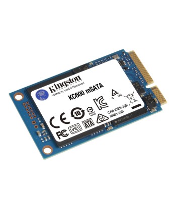 Kingston KC600 256 GB SSD form factor SSD interface mSATA Read speed 550 MB/s Write speed 500 MB/s