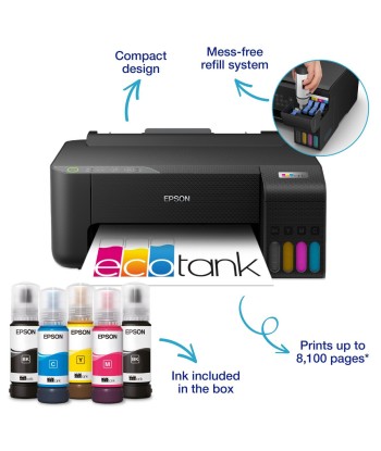 Epson EcoTank L1270 A4 Värviline Multifunktsionaalne Tindiprinter (Printimine, Skaneerimine, Kopeerimine, WiFi)
