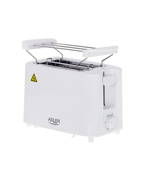 Adler AD 3223 Toaster Power 750 W Number of slots 2 Housing material Plastic White Adler AD 3223 Toaster Power 750 W Number of slots 2 Housing material Plastic White