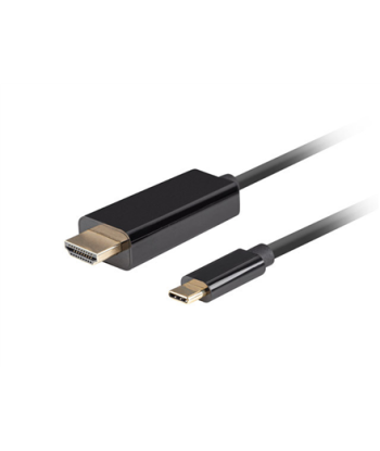 Lanberg USB-C - HDMI Kaabel - 3m, 4K 60Hz, Must - Kristallselge Pilt!