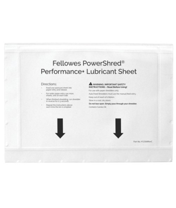 Fellowes Shredder Oil Sheets - 10 Pack for Optimal Performance