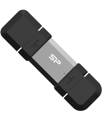 Silicon Power Mobile C51 64GB USB-A/USB-C Flash Drive - Silver