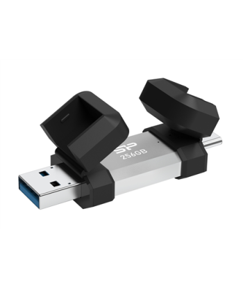 Флешка Silicon Power Mobile C51 256GB USB-A/USB-C - Серебристый