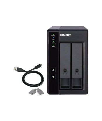 QNAP TR-002 2 Bay USB Type-C Direct Attached Storage with Hardware RAID