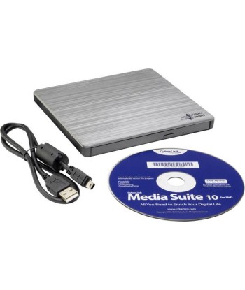 H.L Data Storage, Ultra Slim Portable DVD-Writer, GP60NS60, Interface USB 2.0, DVD±R/RW, CD read speed 24 x, CD write speed 24