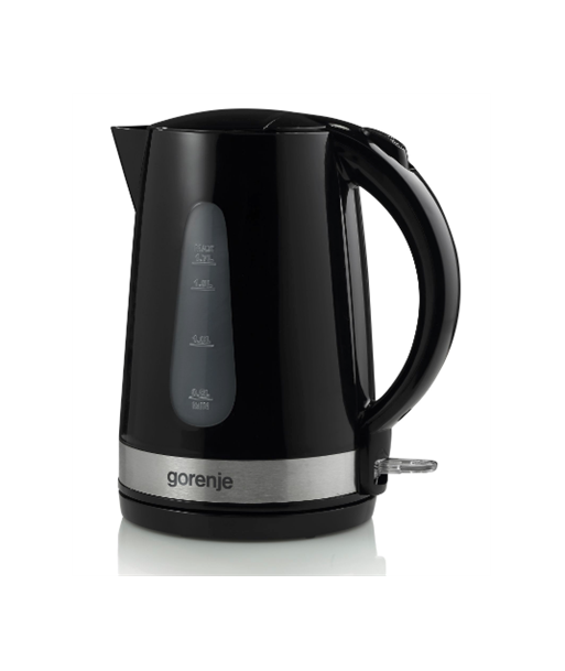 Чайник Gorenje K17BK Standard, Plastic/ metal, Black, 2200 W, 360° rotational base, 1.7 L