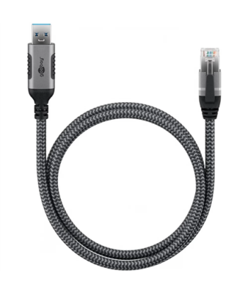 Goobay 70299 USB-A 3.0 to RJ45 Ethernet Cable, 1 m