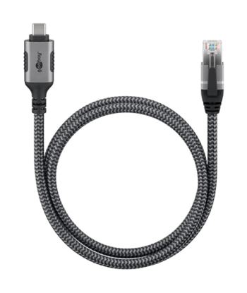 Goobay 70696 USB-A 3.1 to RJ45 Ethernet Cable, 1 m