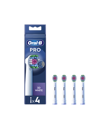 Насадки для зубной щетки Oral-B EB18-4 3D White Pro Heads For adults Number of brush heads included 4 White