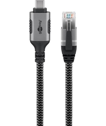 Goobay 70696 USB-A 3.1 to RJ45 Ethernet Cable, 1 m