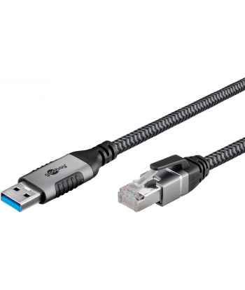 Goobay 70299 USB-A 3.0 to RJ45 Ethernet Cable, 1 m