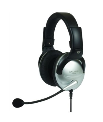 Kõrvaklapid mikrofooniga Koss Headphones SB45 Wired,, 3.5 mm, Noise canceling, Silver/Black