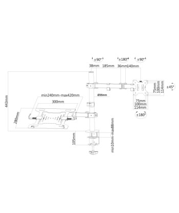 MONITOR ACC SCREEN &DESK MOUNT/FPMA-D550NOTEBOOK NEOMOUNTS