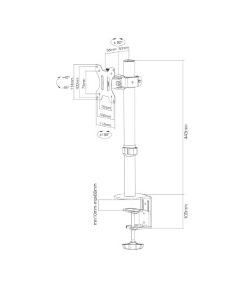 Neomounts Lauakinnitus 10-32" monitorile (FPMA-D510BLACK)
