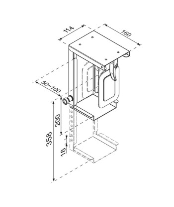 Neomounts CPU-D075BLACK Настольное крепление для ПК до 10 кг