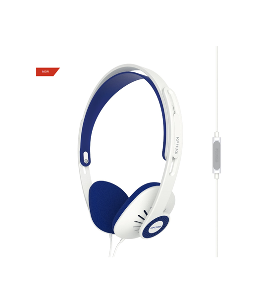 Наушники с микрофоном Koss Headphones KPH30iW, 3.5 mm, White