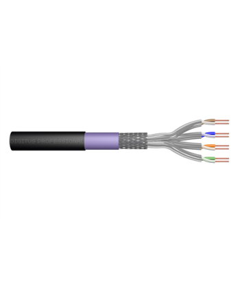 Digitus CAT 7 S-FTP outdoor installation cable, 1200 MHz PE, inner Eca (LSZH-1), AWG 23/1,100m, SX, Black & Purple