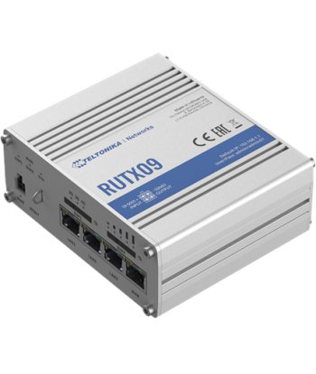 Rugged Industrial LTE-A Cat6 Router RUTX09 No Wi-Fi 10/100/1000 Mbit/s Ethernet LAN (RJ-45) ports 4 Mesh Support No