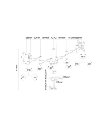 TV SET ACC DESK MOUNT 10-24"/FPMA-D1330DSILVER NEOMOUNTS