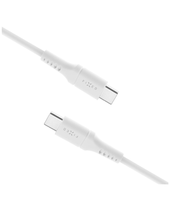 FIXED Liquid Silicone Cable USB-C/USB-C, 1,2m, 60W, White
