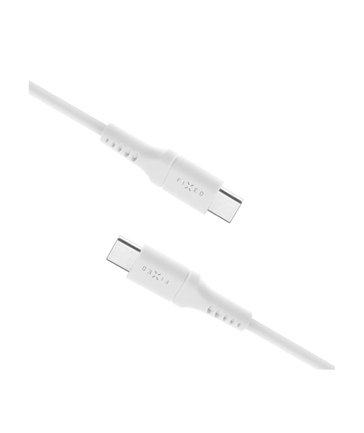FIXED Жидкий Силиконовый Кабель USB-C - USB-C, 1.2м, 60W, Белый FIXED Жидкий Силиконовый Кабель USB-C - USB-C, 1.2м, 60W, Белый